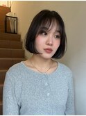 ワンカラーのナチュラルフレンチボブ＊