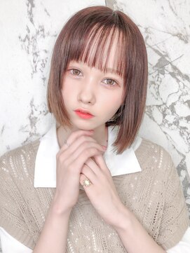 アマンドール(Aman D'or) 秋色＊マロンブラウン×シースルーボブ