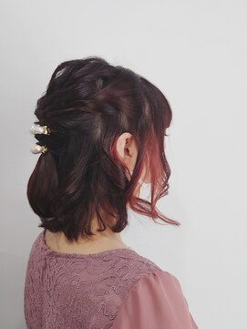 アフレッシュヘアー(afresh hair) ショートハーフアップ