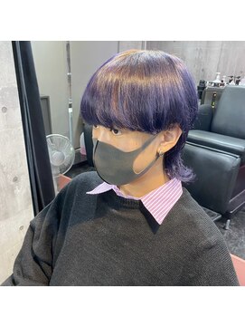 インク 渋谷(INK.) メンズラベンダーマッシュウルフ