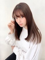 ヘルシーロングストレートプラチナベージュ透明感20代30代40代