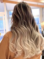 リード バイ ラグーン(LEAD by LAGOON)&nbsp;バレイヤージュグレージュハイライトダブルカラーケアブリーチ