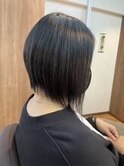 大人可愛いイメチェンモードヘアダークアッシュチェリーブラウン