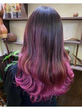 アンク クロス 池袋北口店(ANKHCROSS) メッシュ×ピンクグラデーション