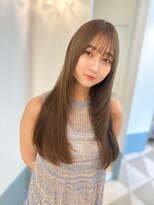 ローネス ギンザ(LONESS ginza) ★くびレイヤーエモージュインナーグレージュ前髪ピンクベージュ