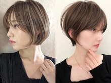 《小顔効果◎》ショートヘアには、【柔らかいベージュ】を入れたハイライトがおすすめ＊[錦糸町]
