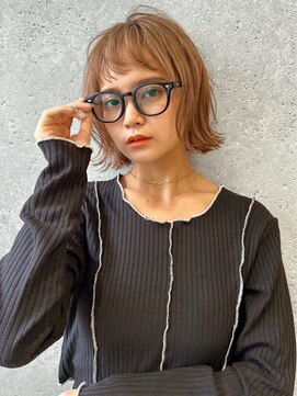 アース オーセンティック 武蔵小山店(EARTH Authentic) ボブ_レディース_武蔵小山_ブラウン_コテ巻き_小顔