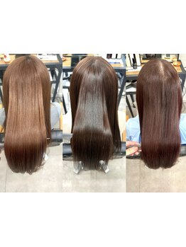 カラーが映える艶髪へ☆特濃水素美髪カラーで髪質改善しながら最高級の艶と潤いを♪【四日市/髪質改善】
