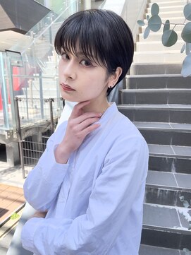 ヌード(NUDE) NUDE 黒髪風 前髪ありショート 前髪カット マッシュショート