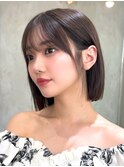 切りっぱなし小顔ボブ×縮毛矯正【新宿美容室/髪質改善/韓国】