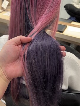 サロンドジョー(salon de joe) ケアブリーチダブルカラーインナーカラーハイトーン髪質改善