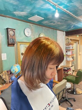 ピエスデシュブー(piece des cheveux) ブリーチなしデザインカラー　グラデーション　毛先　袖