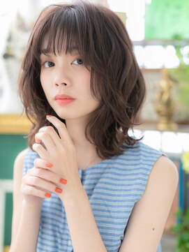 カバーヘア ブリス 志木南口駅前店(COVER HAIR bliss) ★抜け感外ハネくびれヘアミディアムウルフカット20代30代★1