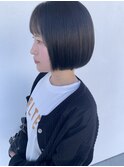 【透明感ダークアッシュ】美フォルムボブ