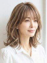 サンタフェ 岡崎店(Santa'Fe)&nbsp;脱白髪染め/白髪ぼかしカラー/顔まわりカット/ミディアム