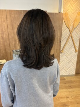 バイエイト 野並店(By Eight) 内巻きレイヤー×ベージュ