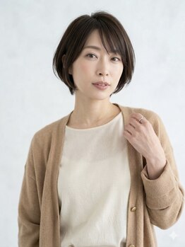 ミルシェ(MILSHE)の写真/《ショート特化サロン》似合わせ×再現性の高さ◎骨格を見極めたカットで、扱いやすい理想の小顔スタイルに