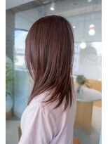 ワッカ(wacca)&nbsp;セミロング　伸ばしかけ　ピンクベージュ　髪質改善