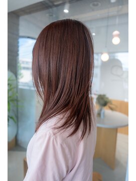 ワッカ(wacca) セミロング 伸ばしかけ ピンクベージュ 髪質改善