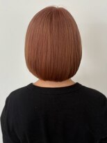 オンフ(ONFFO)&nbsp;オレンジブラウン ピンクブラウン 透明感カラー ボブ ボブヘア