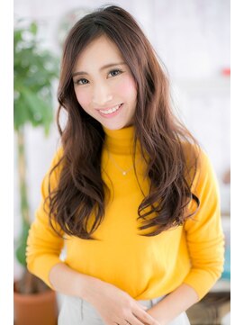 ミック 日暮里店(miq) 暗髪エアリーロングで、ほんのり大人セクシー