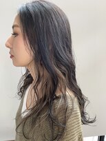 ヘアー アイス ルーチェ(HAIR ICI LUCE) ロング インナーカラー ベージュミックス 透け感