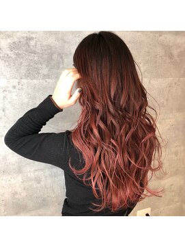 アンダーバーホワイト 天王寺阿倍野店(_WHITE) ピンクバレイヤージュロング