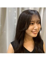 シェノン 西梅田(CHAINON)&nbsp;韓国ヘア、レイヤーロング、前髪、黒髪