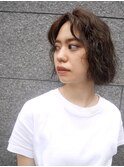 重めショートボブ×ボタニカルパーマ 【有海一生】