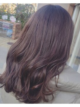 ヘアーデザイン ユーケー(Hair design Yu K) ナチュラルブラウン×セミロング