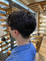 ロレ バトヘアー 下北沢(lore bat.hair)&nbsp;センターパート/刈り上げ/ワンカールパーマ/メンズカット得意