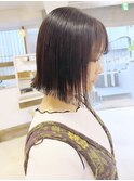 プツッとラインが可愛い！簡単スタイリング！切りっぱなしボブ