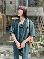 オムズドット(om's dot)&nbsp;ボブ×ピンクブラウン（お客様スタイル）