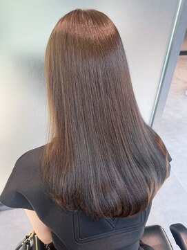 アルバム 銀座(ALBUM GINZA) オリーブグレージュ_レッドブラウンハッシュカット_ba474751