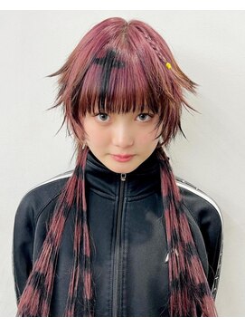 レコ 渋谷(LECO) 十字架カラー×シャギーウルフ