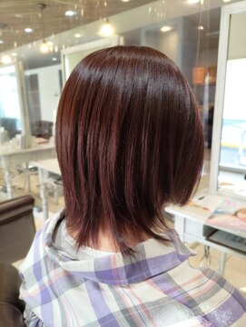 ドラマチックヘア 川鶴店 ブリーチ無しのピンク系