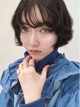 フリティ 大阪西梅田店(friity) オリーブベージュショートミニボブグレージュブリーチレイヤー