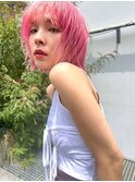 【Lloyd】大宮 ハイトーンピンク×濡れ感ショート
