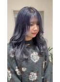 レイヤーカット×ラベンダーグレー
