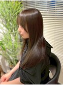 顔まわりレイヤー＆艶髪縮毛矯正/札幌駅髪質改善トリートメント