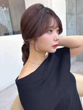 ロンドメリア 天神大名店(Lond Melia) 黒髪カタログ/オリーブグレー/小顔に見せるヘア/クラゲヘアー