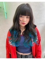 キピ(KIPI)&nbsp;【ユリナ】ロングウルフ×裾ターコイズ