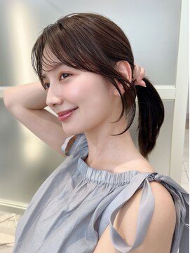 シルクレイ 高田馬場(Silk-lei) 透かしバングで大人っぽさUPロングヘア/前髪20代30代高田馬場