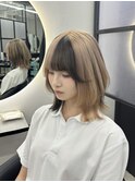 ミルクティーベージュ × ダークブラウン × デザインカラー
