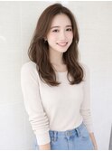 20代30代イメチェン韓国風くびれレイヤーセミロング