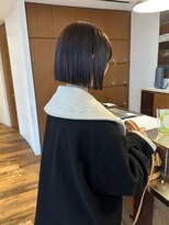 ダブル(W)&nbsp;透明感ブラウングレージュ/ショート/切りっぱなしボブ