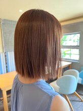 ナナナ パレナ 宝塚店(nanana parena)&nbsp;イメチェン切りっぱなしボブ×縮毛矯正で扱いやすさ抜群！UP