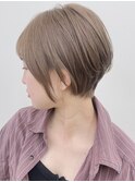 【morio原宿】丸みショートボブ　小顔ショート　グレージュ