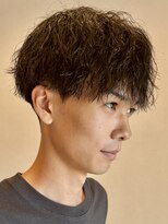 スーリール 戸畑店(Sourire) 無造作ニュアンスパーマ × マッシュショート メンズ20代