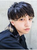 ブロンドインナーカラー×ウルフ